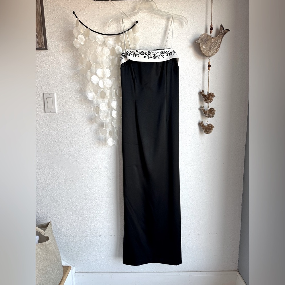 Vintage 1990s Rampage Black Evening Gown. Size 9.